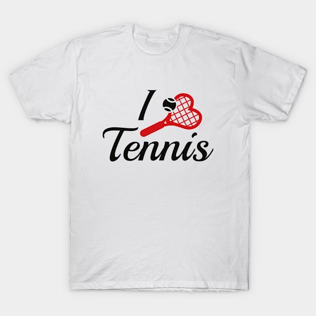 I Love Tennis T-Shirt by VectorPlanet